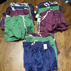 Vintage 90s Youth Nylon Gyms Shirts Lot 19 Pairs USA Sport Gear Sportcraft